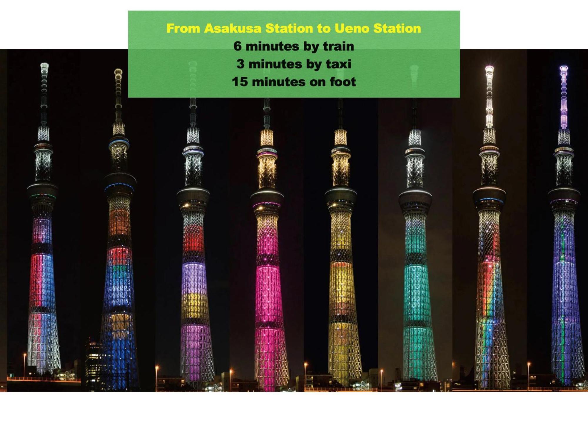 شقة 浅草寺3分 浅草駅6分 寝室+リビング2-4人 スカイツリービュー 駅近 成田空港&羽田空港直通 طوكيو المظهر الخارجي الصورة