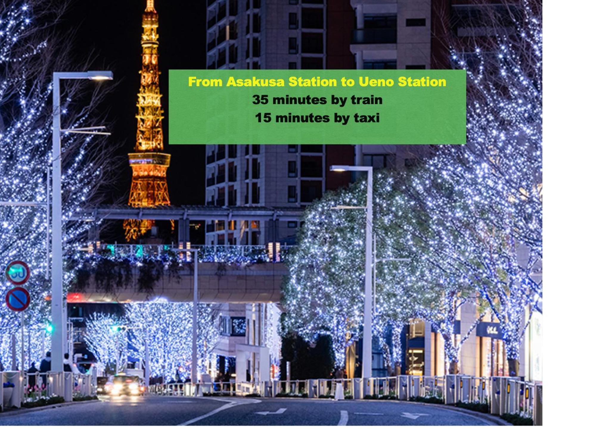 شقة 浅草寺3分 浅草駅6分 寝室+リビング2-4人 スカイツリービュー 駅近 成田空港&羽田空港直通 طوكيو المظهر الخارجي الصورة
